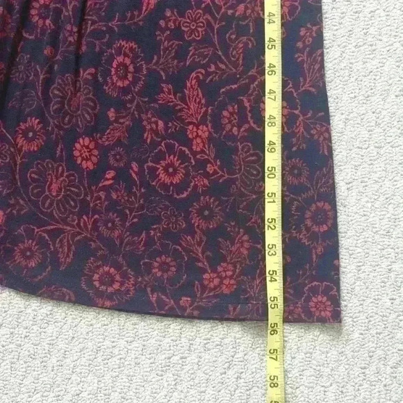 LOFT Red and Black Floral Maxi Dress - size small - Picture 9 of 9